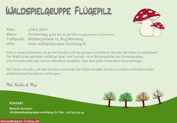 Bild 3: Waldspielgruppe Flügepilz in Rümlang (nahe Flughafen ZH)