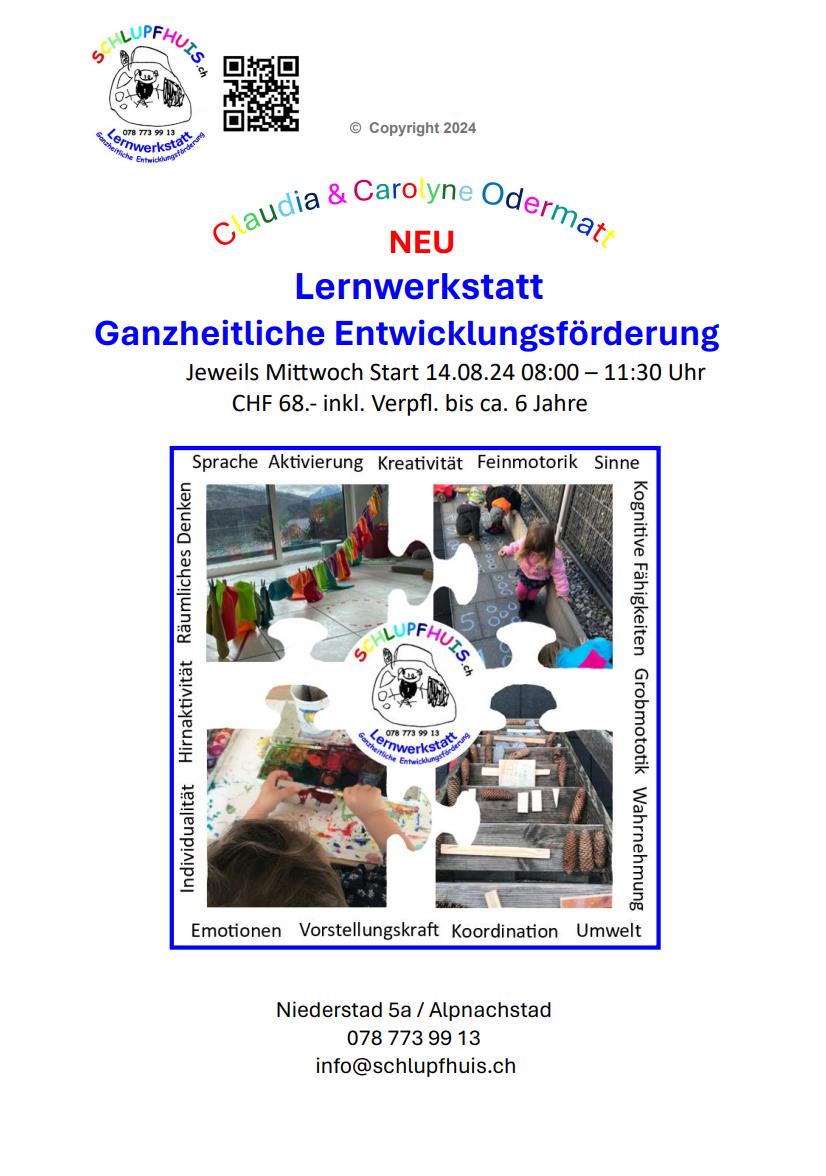 Bild 2: KITA Schlupfhuis, Kinderbetreuung und Spielgruppe in Alpnachstad Obwalden