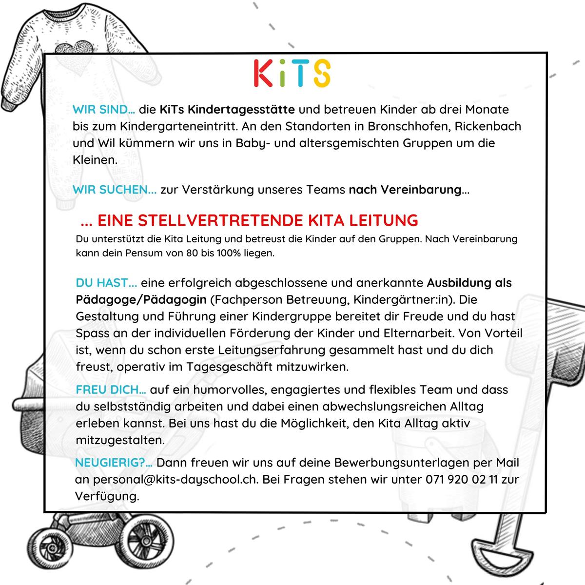 Stv. Kita-Leitung Stelle, 80-100%, St.Gallen