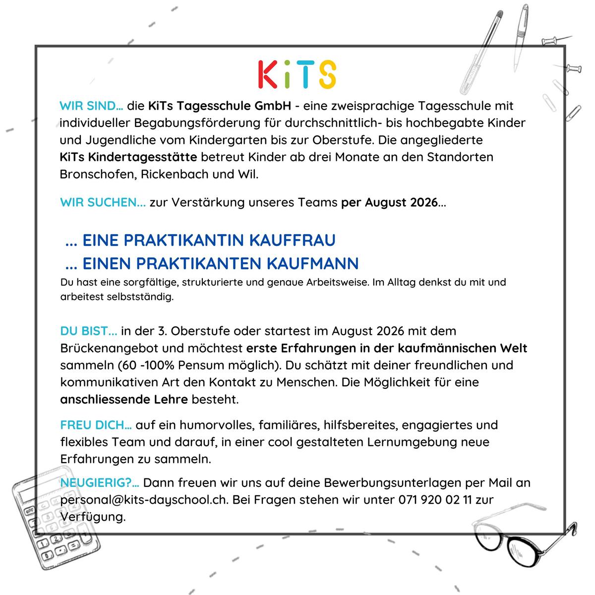 KV Praktikum in Tagesschule, Bronschhofen SG