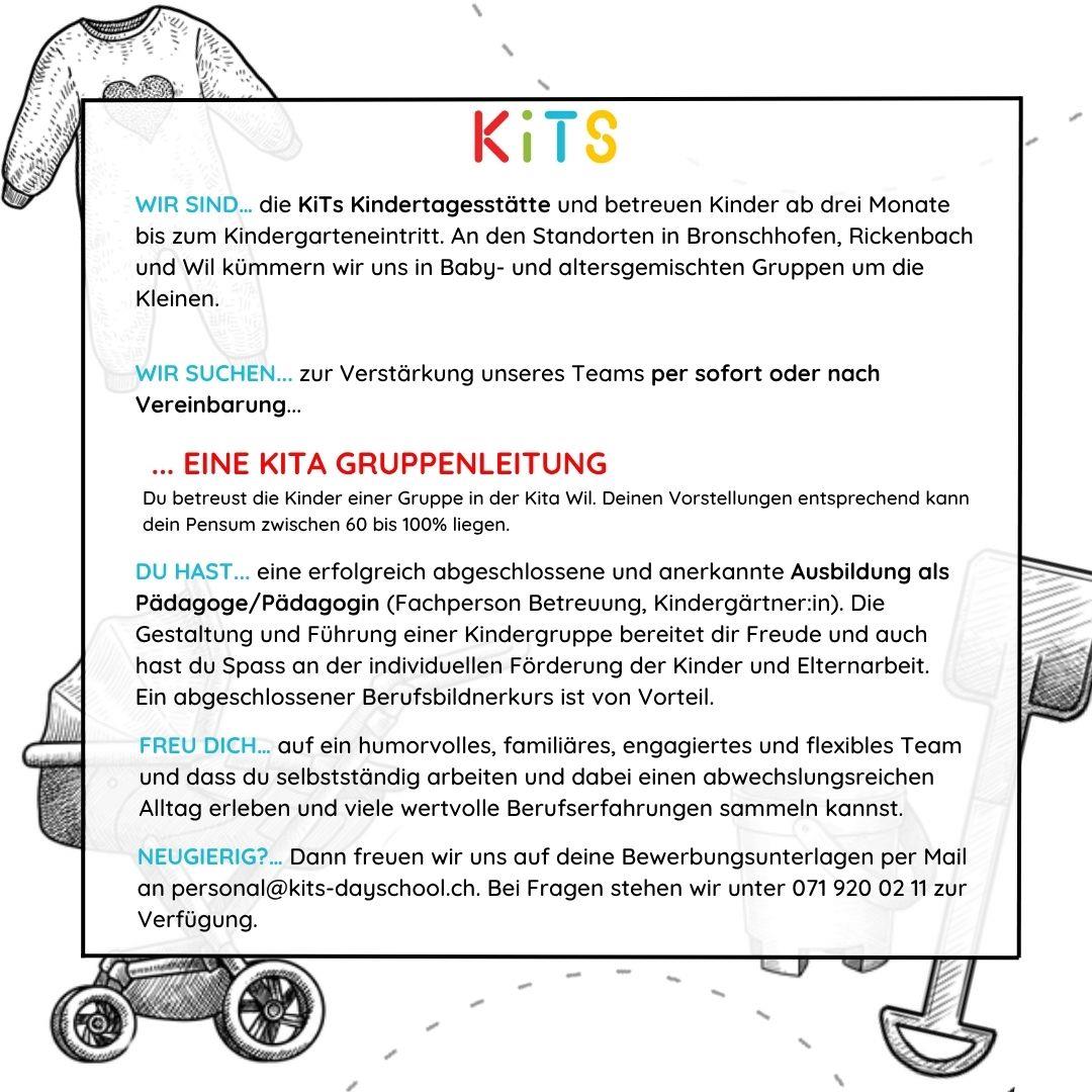 Kita Job als Gruppenleitung, 60-100%, Bronschhofen SG